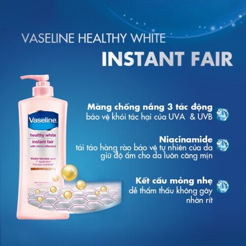 Sữa dưỡng thể sáng da tức thì Vaseline 350ml/chai