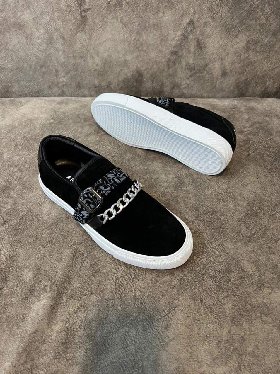 Giày lười sục Slipon Amiri nhung xích bản đẹp mới hot trend 2023