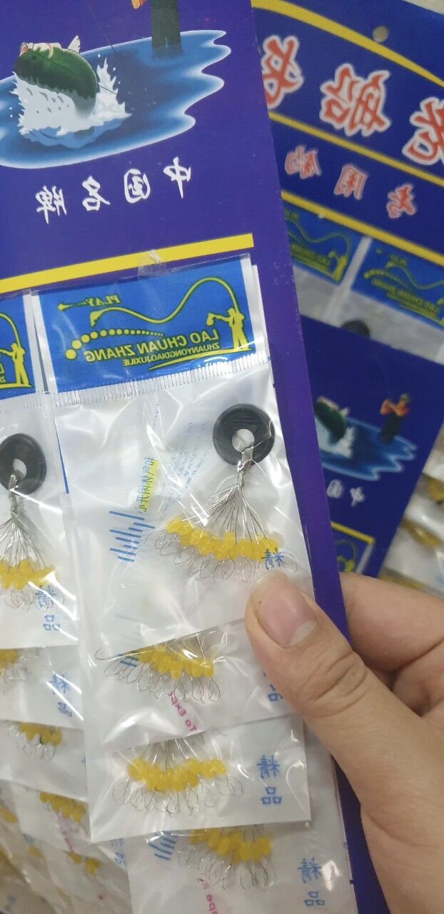 Hạt chặn to tròn 18 hạt(2 màu vàng,đen) giá rẻ combo 3 vỉ
