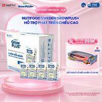 Sữa Bột Pha Sẵn Nutifood Sweden GrowPLUS+ Cao lớn vượt trội - Hỗ trợ phát triển chiều cao hộp  110 ml (24 hộp x 110ml)