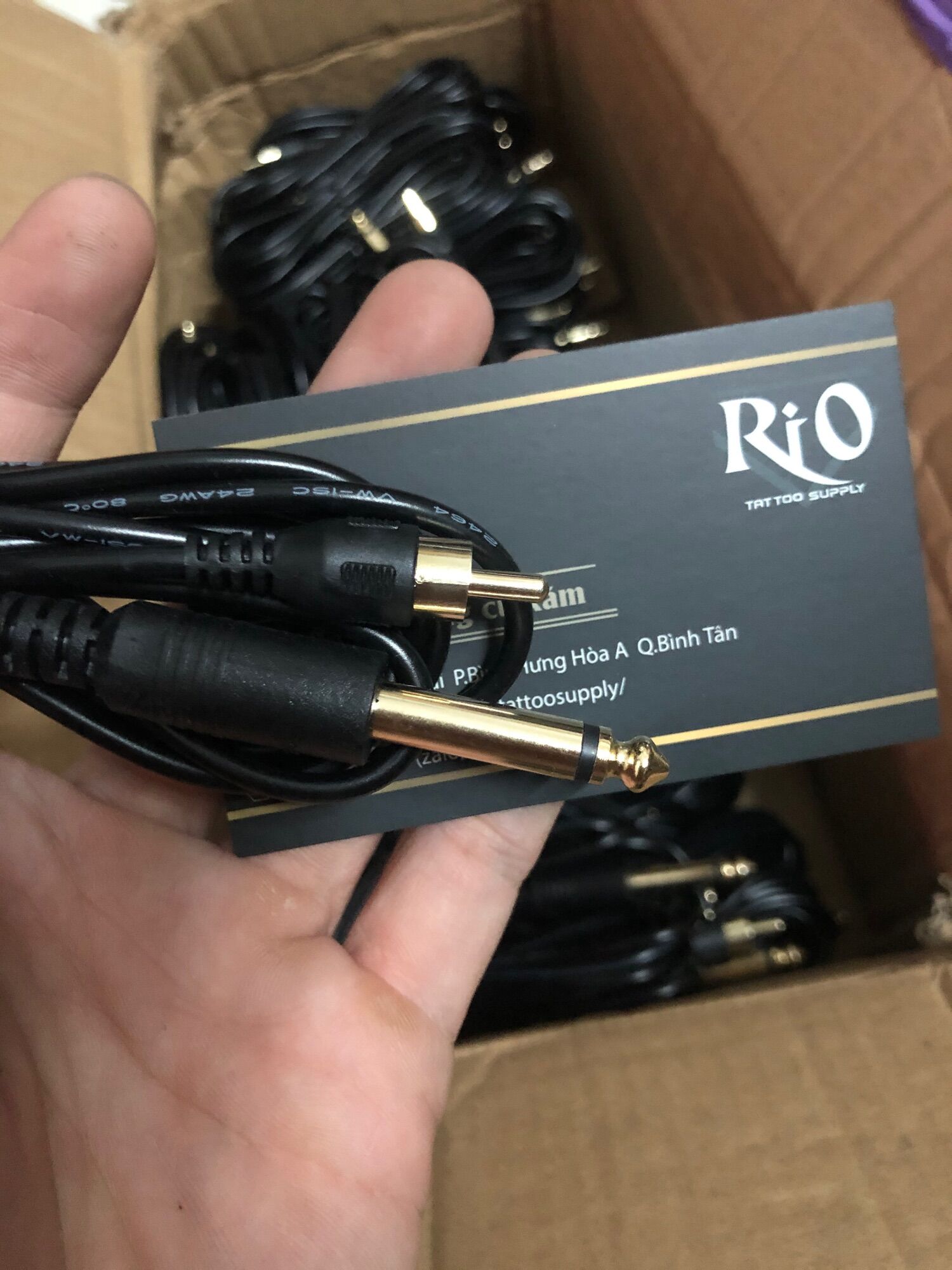 Dây Jack rca cho máy xăm pen rotary dây to
