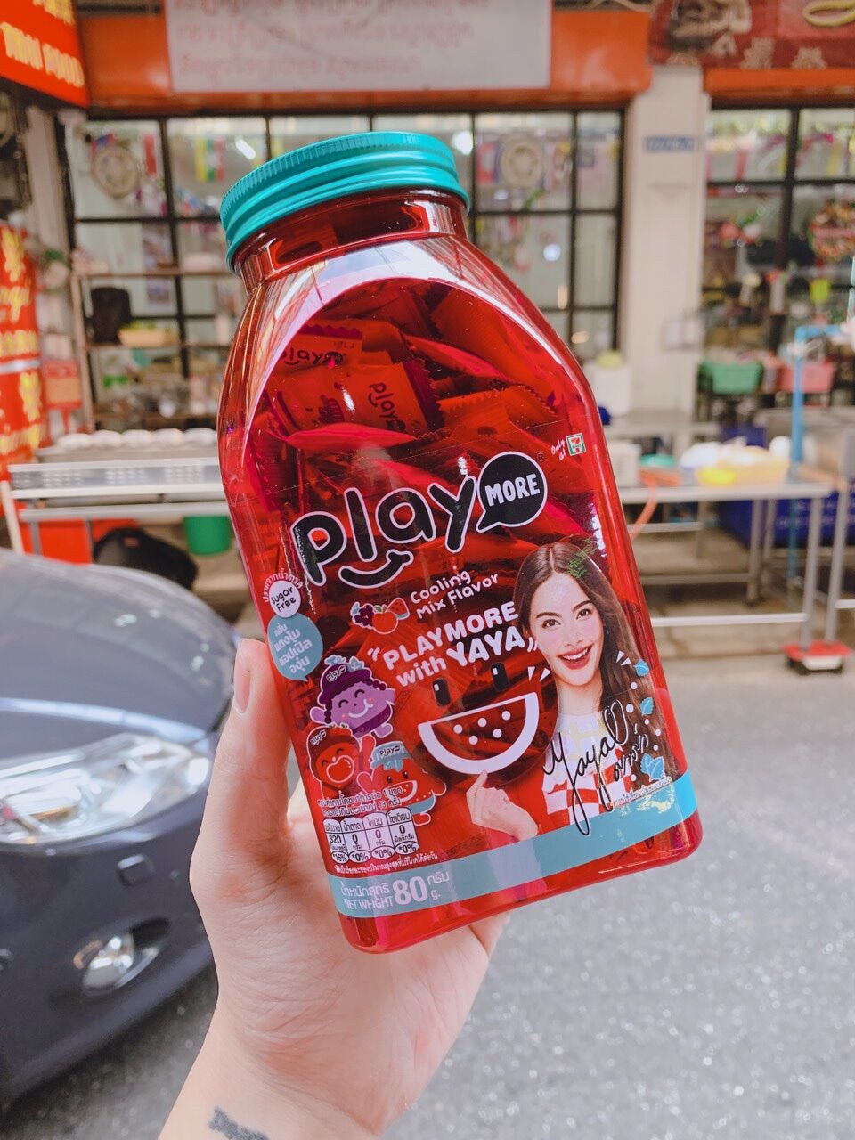 Lọ 100viên kẹo dưa hấu play more chuẩn thái lan
