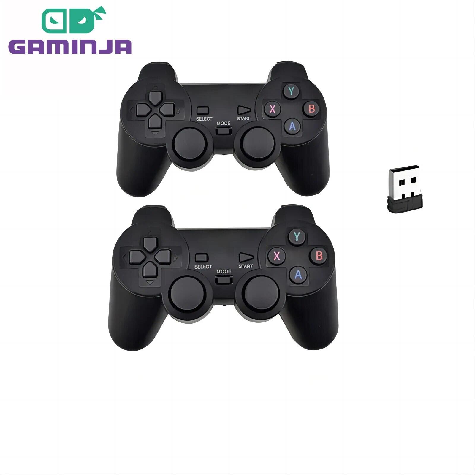 Gaminja 2.4G Tay Cầm Chơi Game Không Dây Joystick Điều Khiển Cho Smart Tv Box Pc Game Stick Không Tuyến Tính Nút Kích Hoạt Phụ Kiện Game