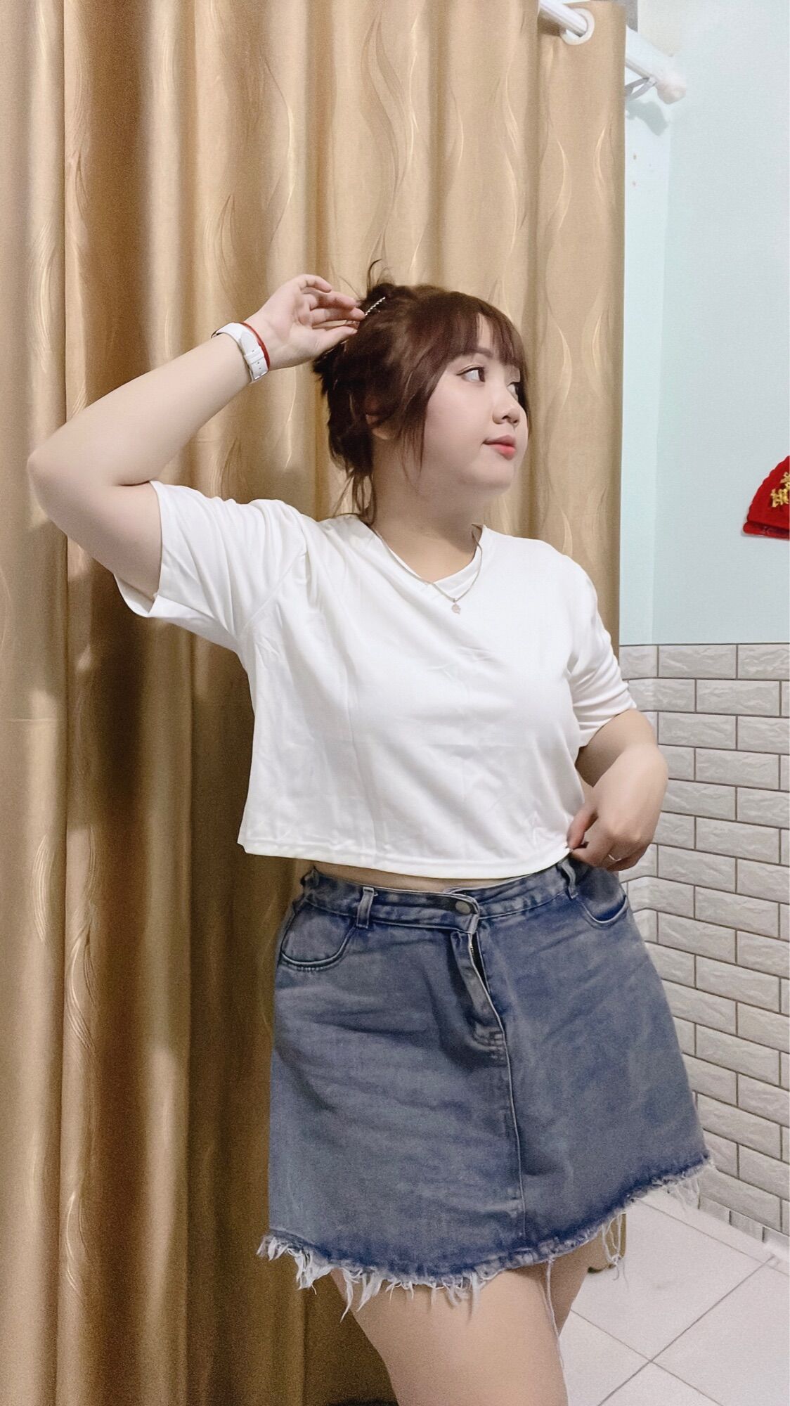 Áo Thun Cổ Tim Croptop Bigsize (mintbigsize)