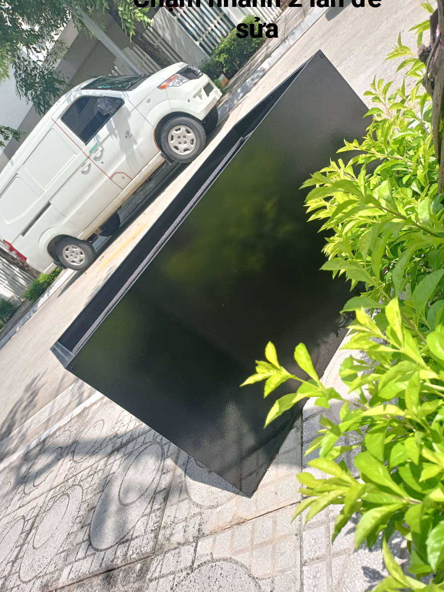 Chậu composite kích thước 60*30*30 đen trơn