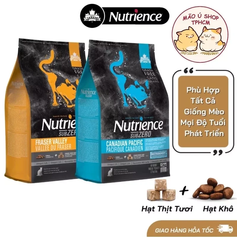 HẠT NUTRIENCE SUBZERO - HẠT THỨC ĂN CAO CẤP CHO MÈO TỪ CANADA