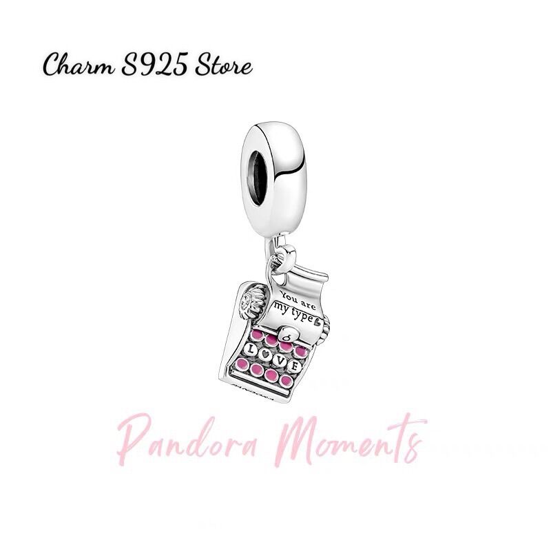 CHARM PAN ALE TREO CHIẾC MÁY ĐÁNH CHỮ BẠC S925
