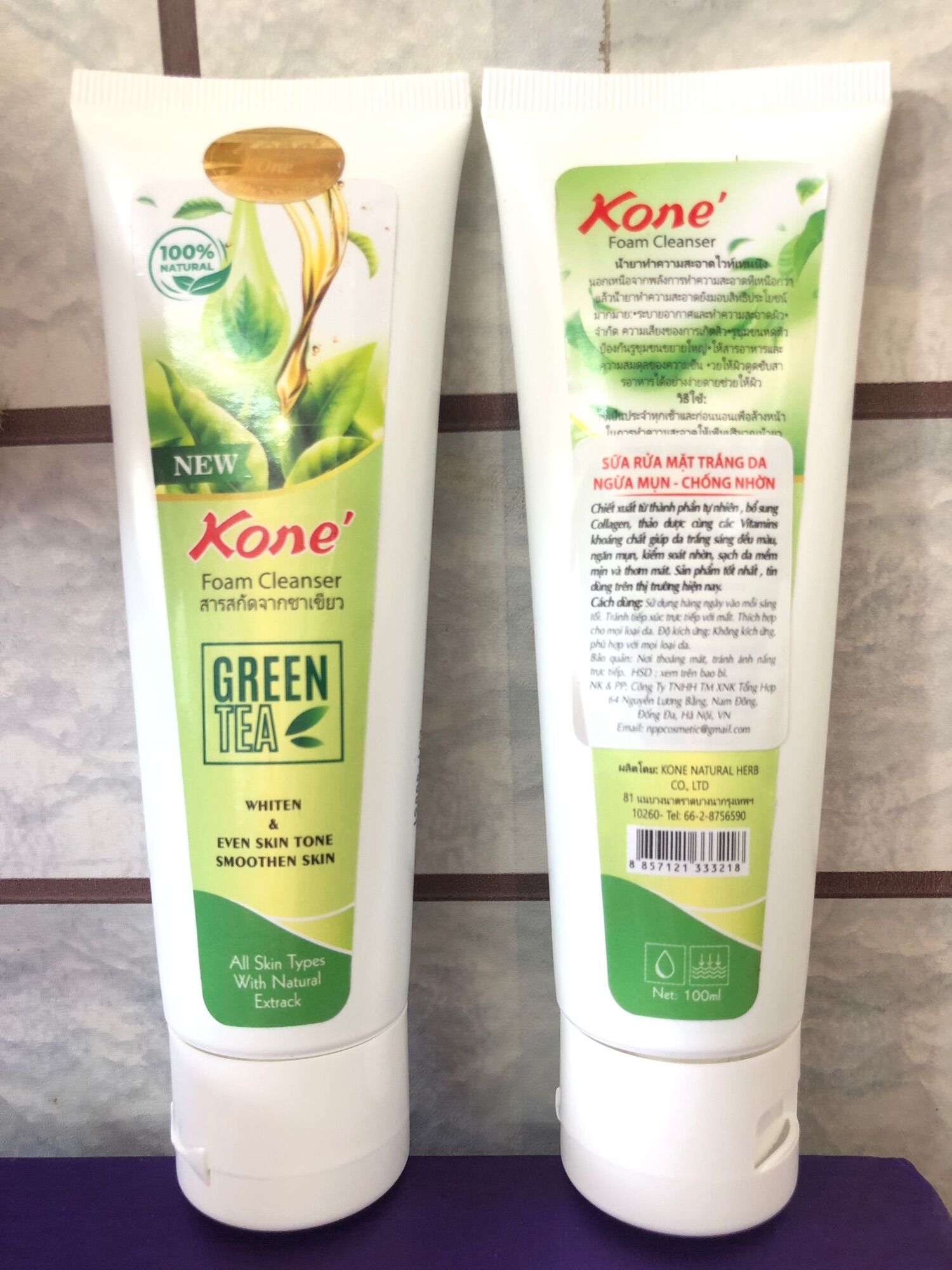 Sửa rửa mặt Kone Trà Xanh Sửa rửa mặt trà xanh Kone Thái Lan giúp làm sạch sâu từ bên trong da, dưỡng trắng da, mịn da, sửa rửa mặt Thái Lan