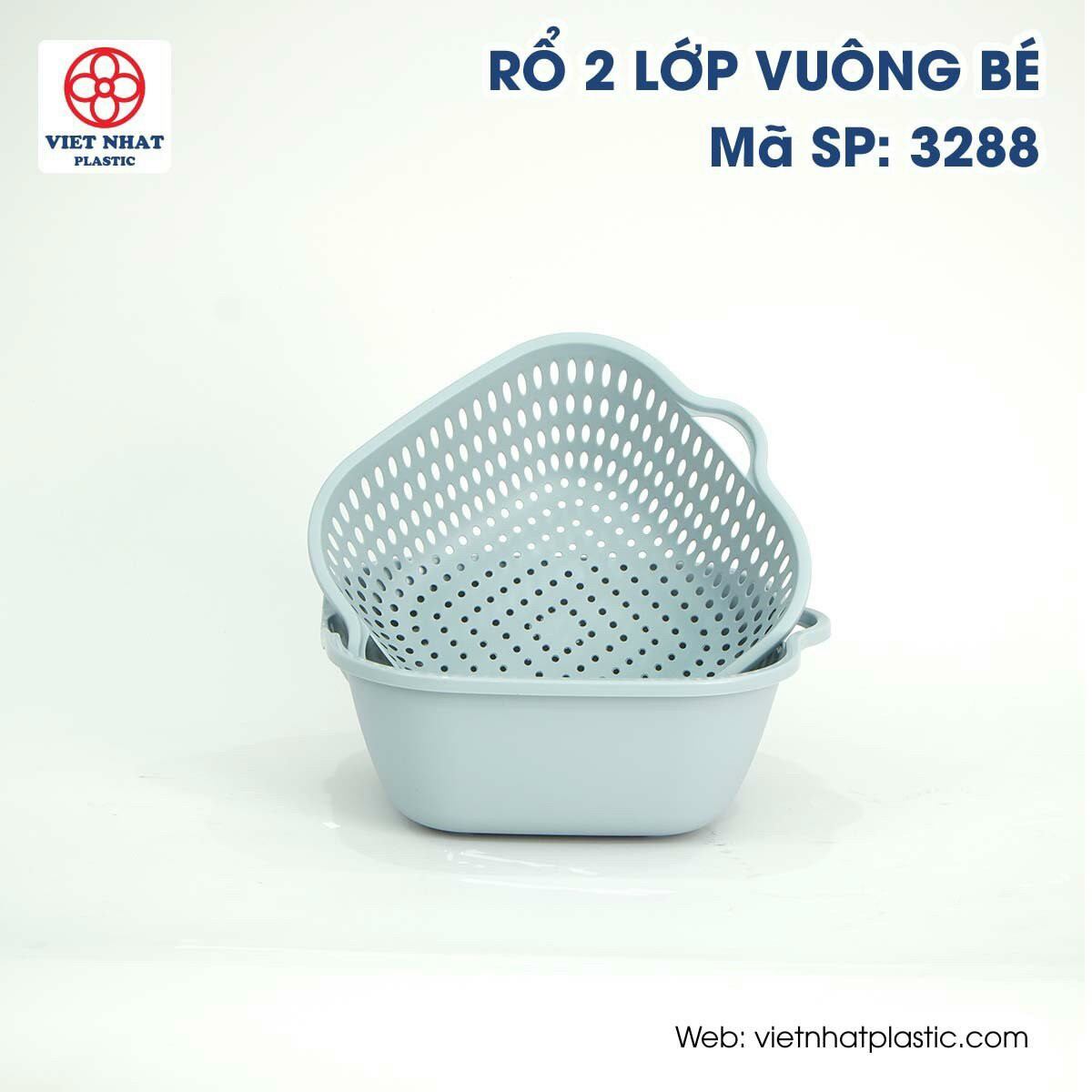 Sét 3 bộ rổ 2 lớp đa năng( 1 sét gồm 3 bộ)