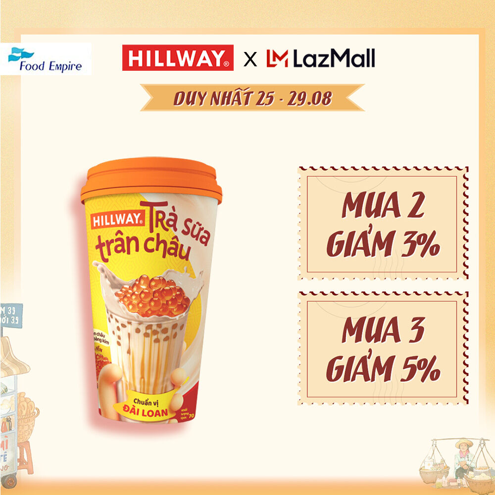 Trà Sữa Trân Châu Hoàng Kim Hillway dạng Ly - Chuẩn vị Đài Loan size L