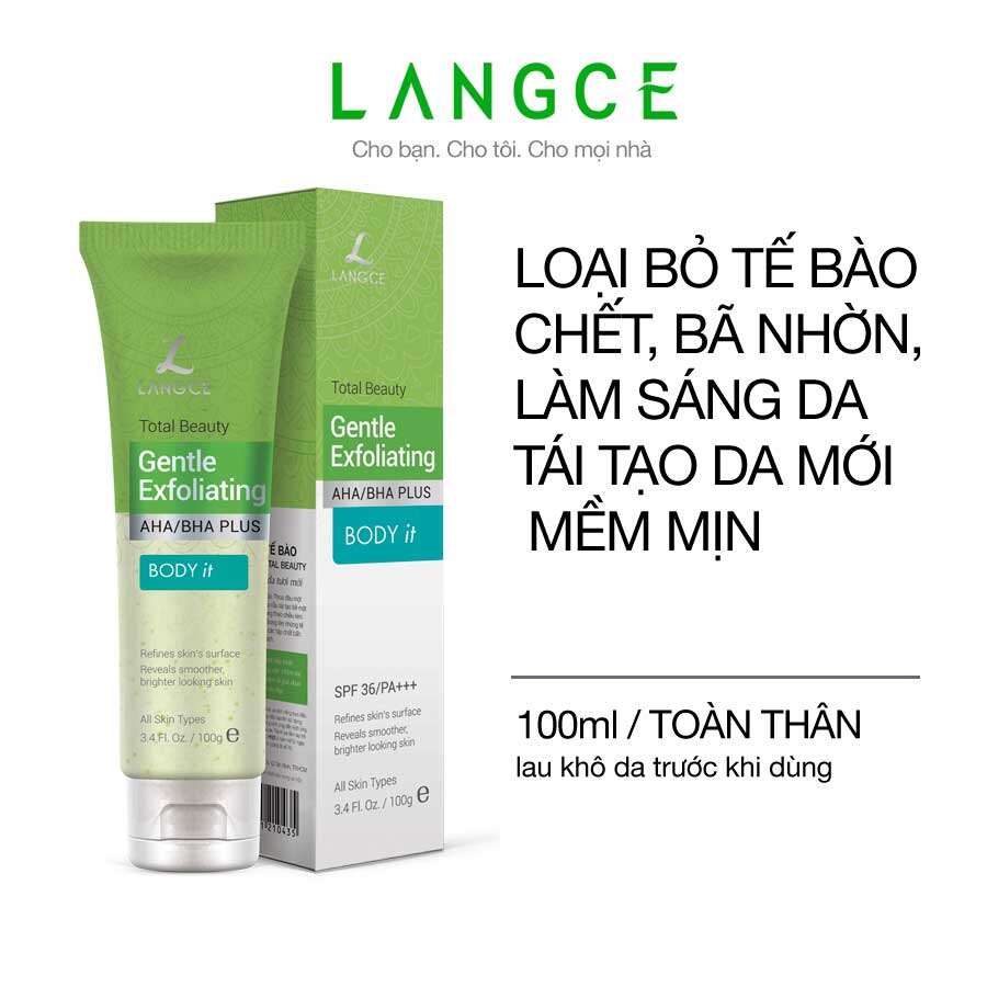 LANGCE GEL TẨY TẾ BÀO CHẾT ĐẸP DA - BODY it - TOÀN THÂN 100ml
