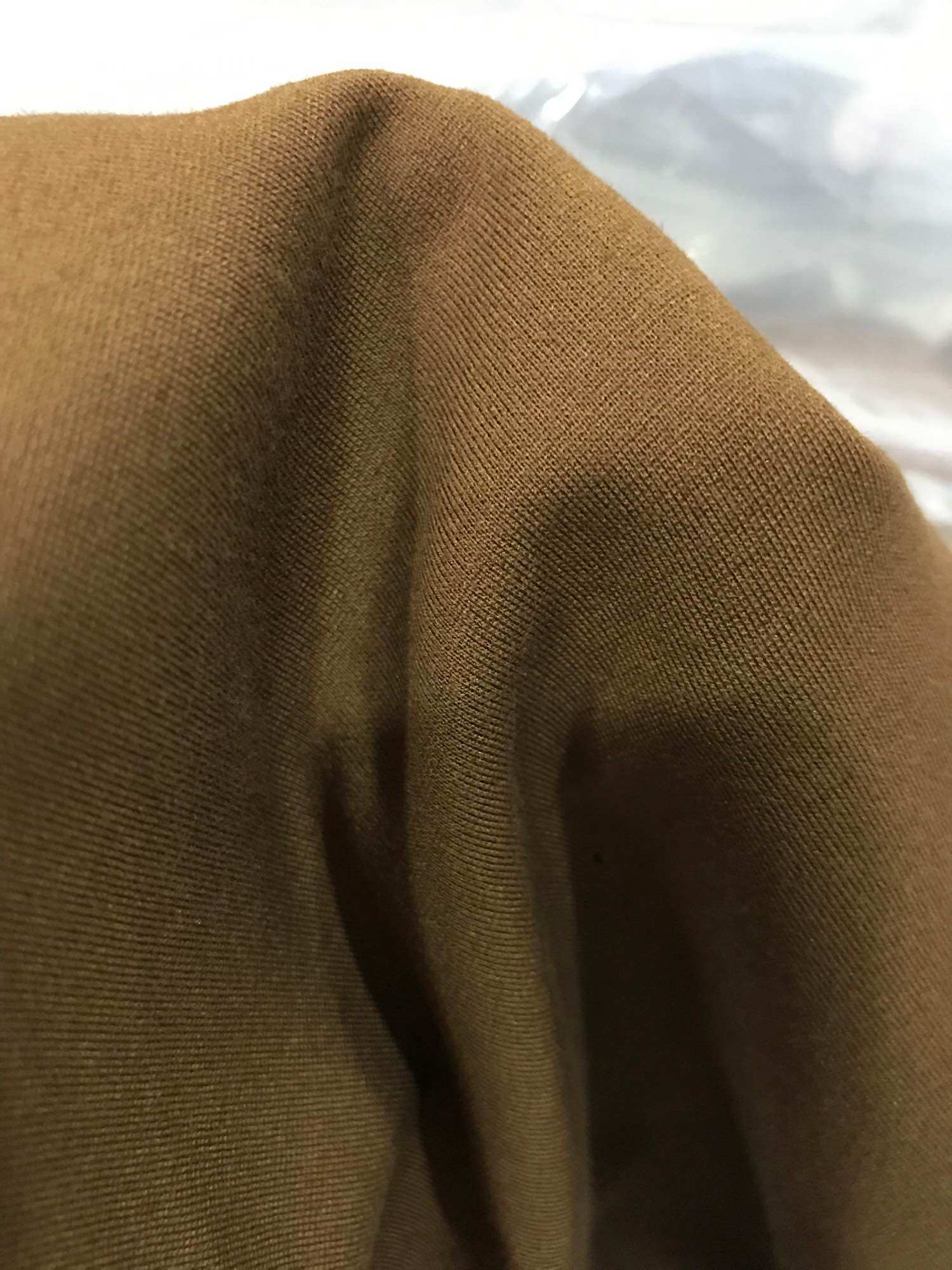 Vải thun cotton Hàn màu nâu hàng loại 1(khổ 1m65)co giãn 4 chiều dày  mềm (không nhão)may đầm váy,đầm body,Quần legging