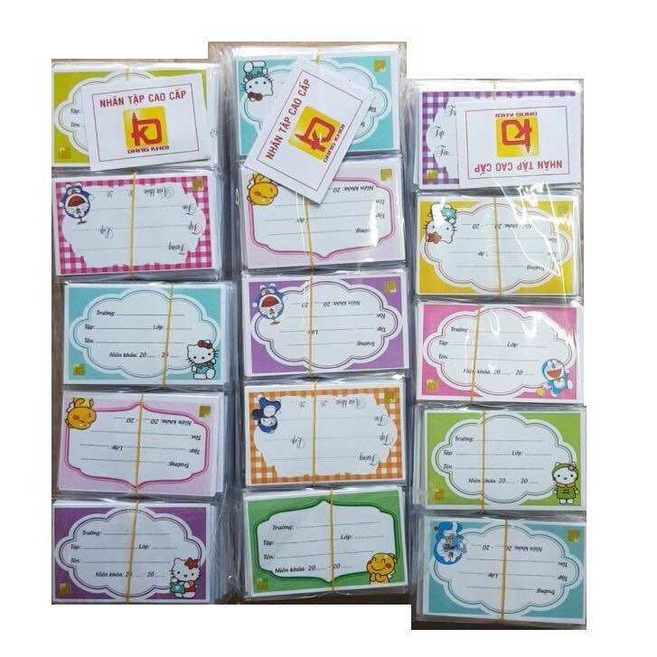 [HCM]NHÃN VỞ CÓ KEO DÁN SẴN combo 100 tờ