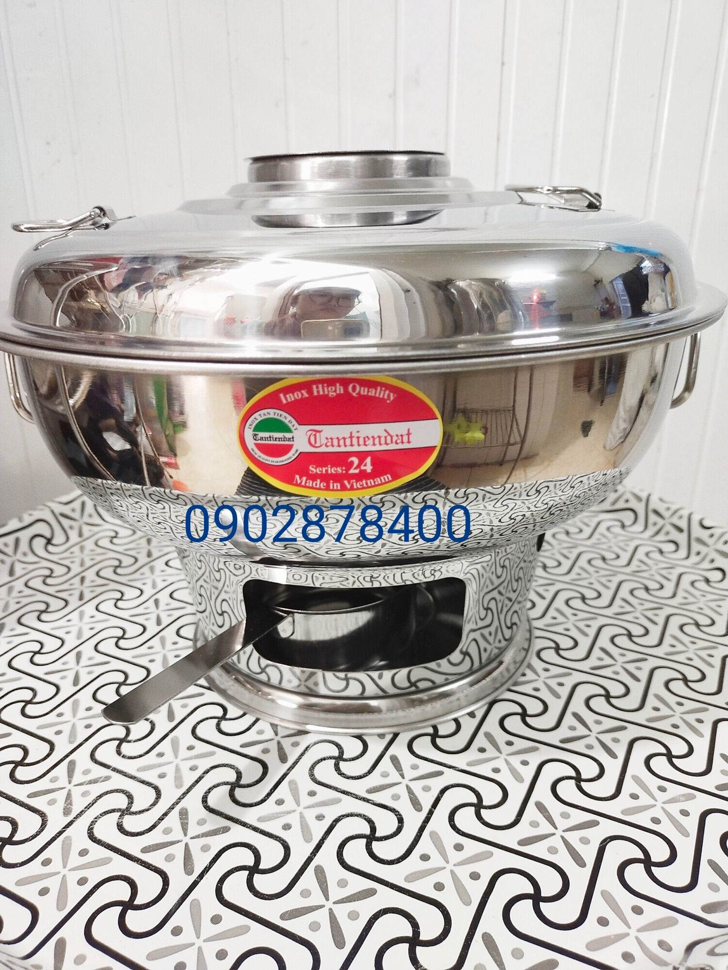 Lẩu cù lao inox 2in1 22cm ,24cm cao cấp TANTIENDAT
