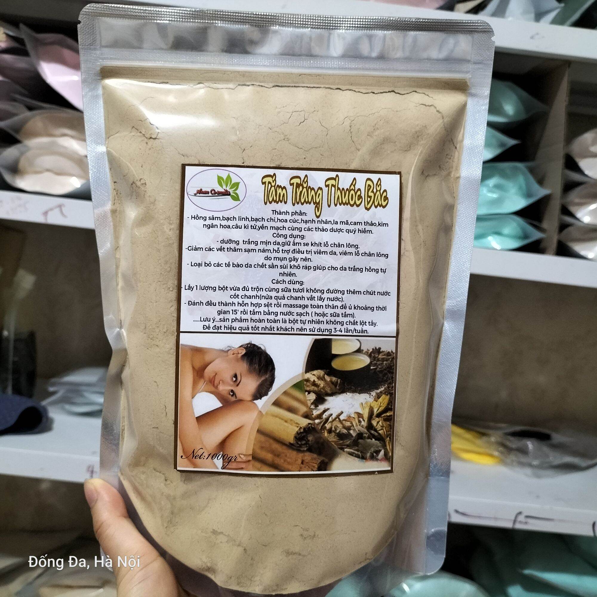 500g bột tắm trắng thuốcbắc 24 vị dưỡng trắng da