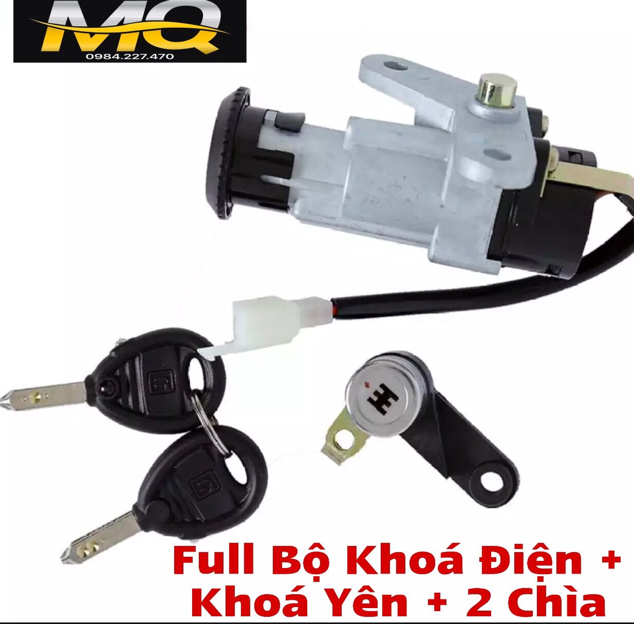 BỘ Ổ KHOÁ XE SIRIUS 2006-2014 (6 CẠNH ĐIỆN VÀ YÊN)