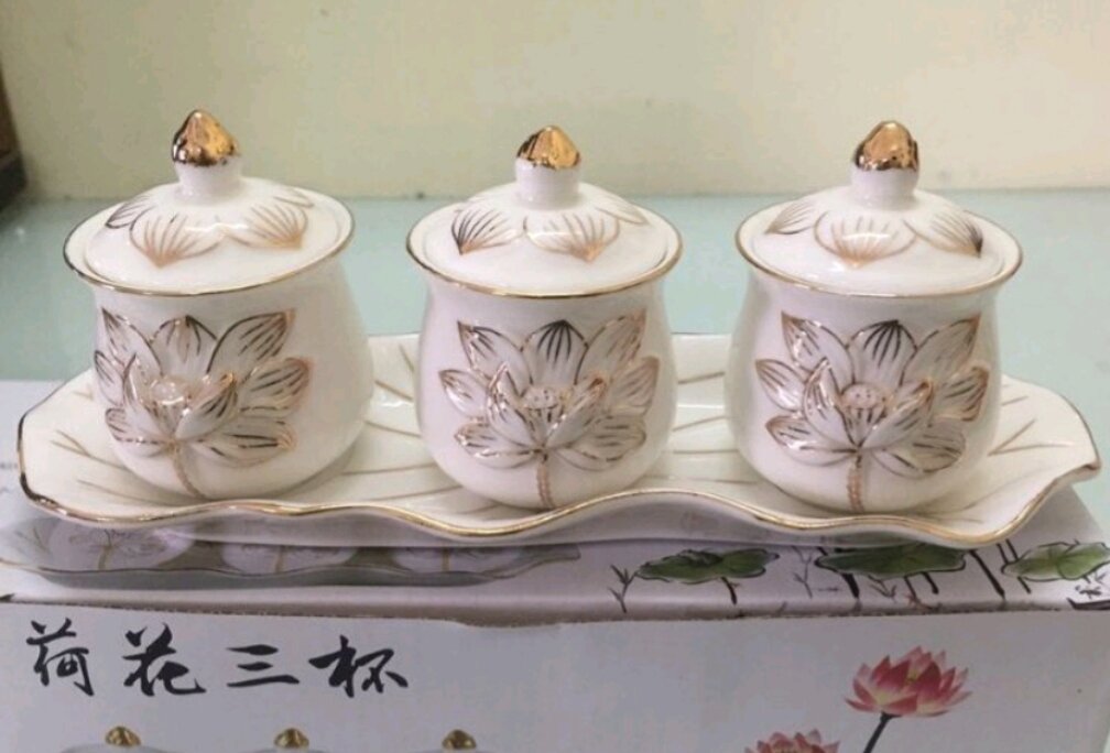 Bộ thờ cúng bạch ngọc sen