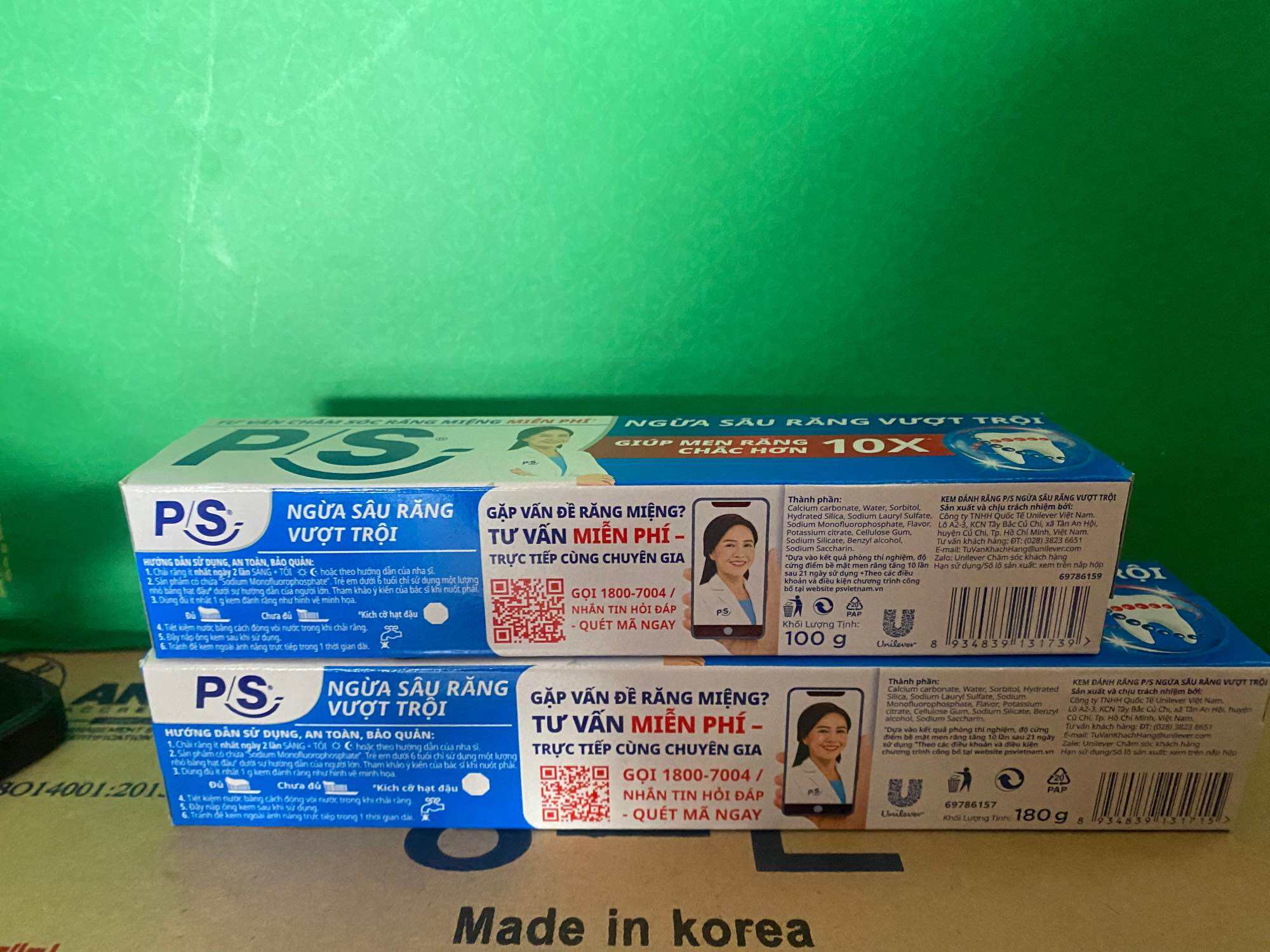 Kem đánh răng P/s ngừa sâu răng 180g| 110g. 