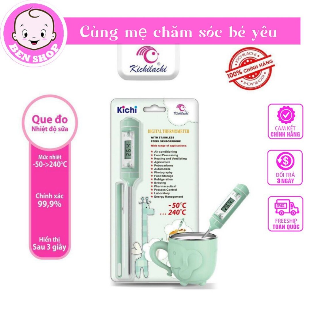 Que đo nhiệt độ sữa kichilachi