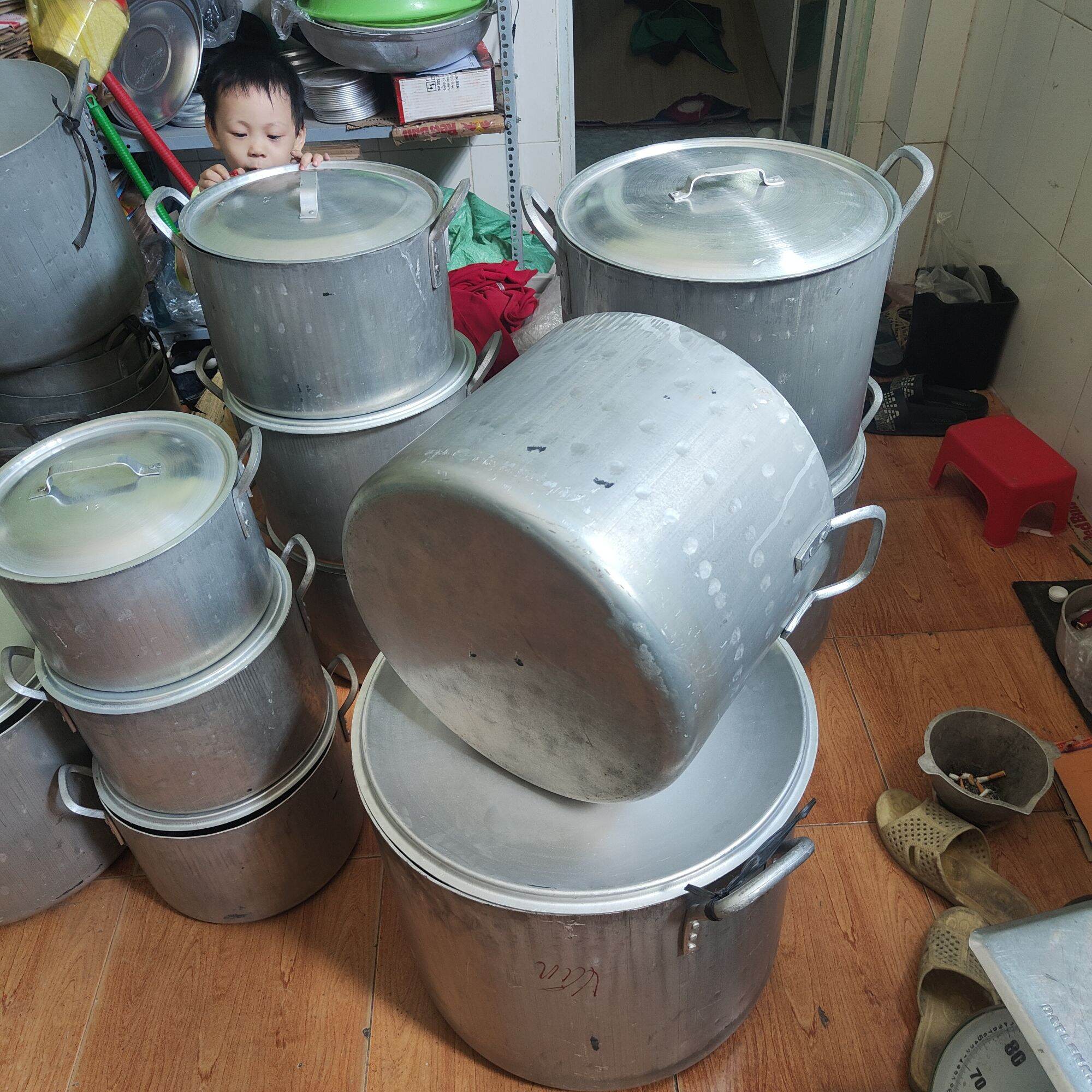 NỒI NHÔM GÒ ( 30 lít, 36lit,40 lít ,50 lít) rất dầy