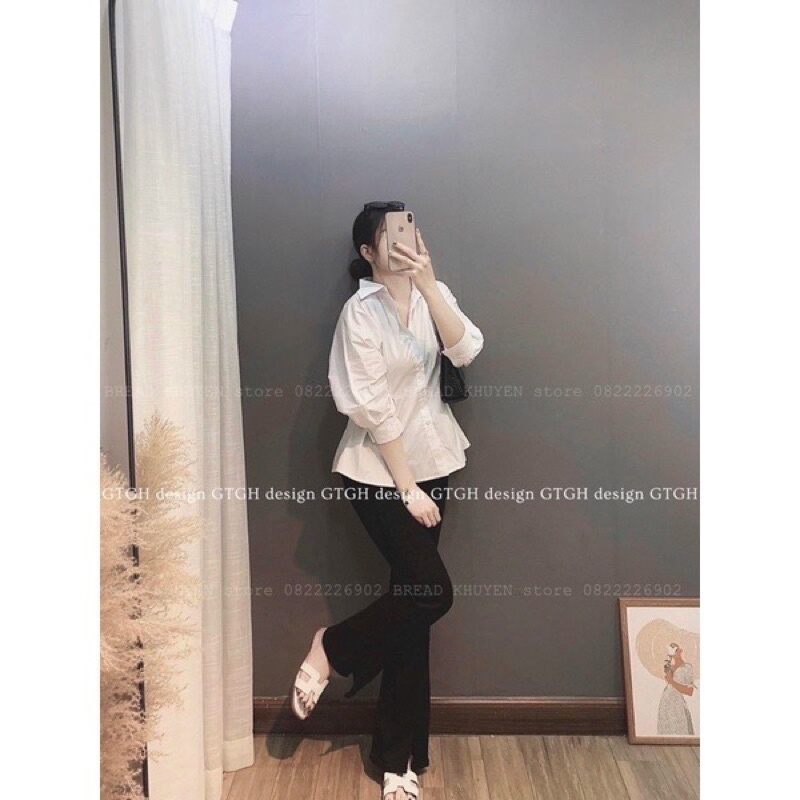 ÁO SƠ MI NHÚN SAU EO XINH ĐẸP SMCL33