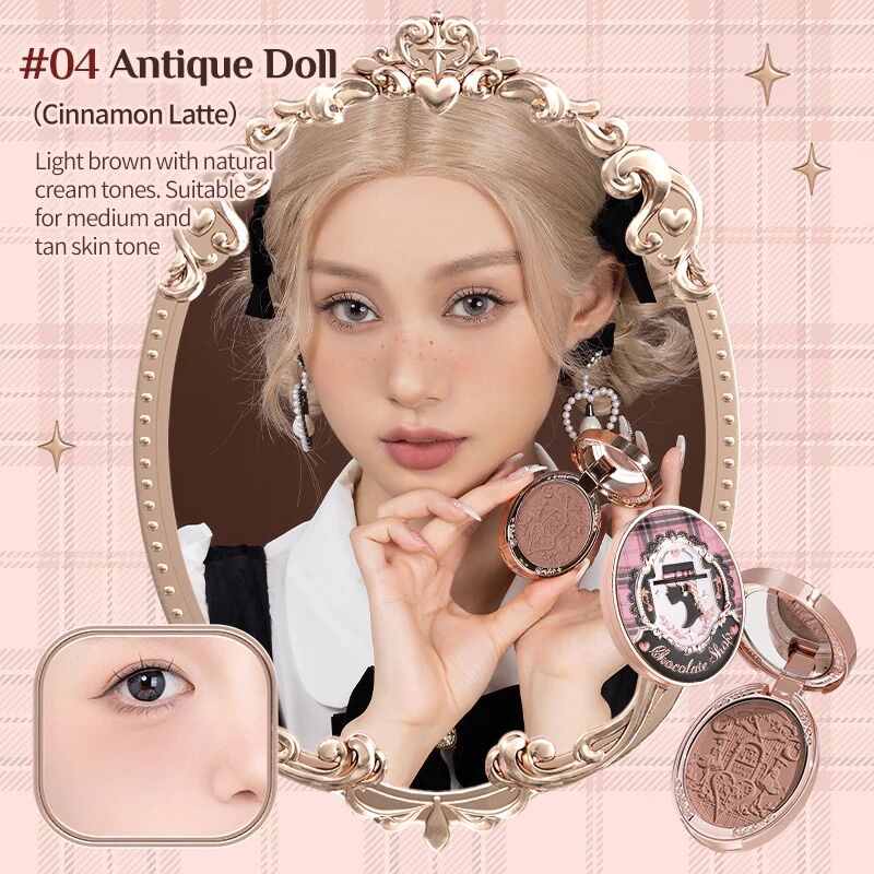Phấn má siêu xinh Flower Knows Chocolate Series blusher blush 03 tartan coat
