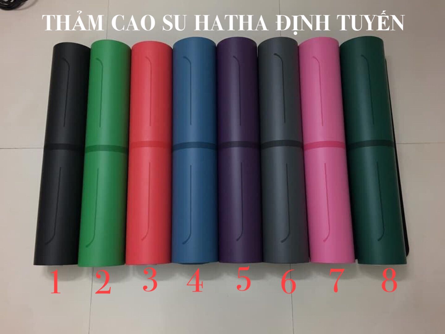 Thảm tập yoga hatha cao su định tuyến 5mm + kèm túi