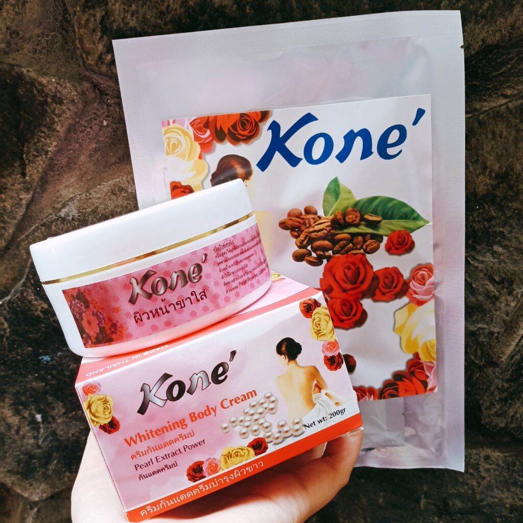 Combo tắm trắng kone và kem dưỡng trắng da toàn thân Koné Thái Lan Chính hãng