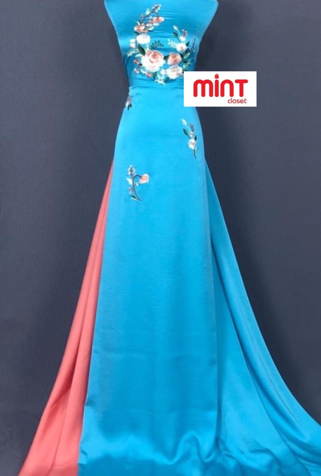 Vải áo dài lụa thêu lắc tay cao cấp T07/22