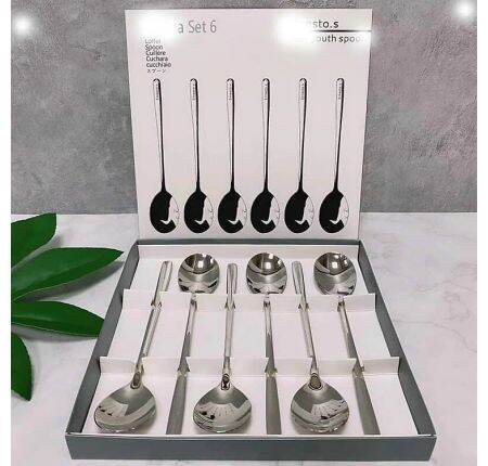 SET 6 MUỖNG INOX CAO CẤP FULL BOX