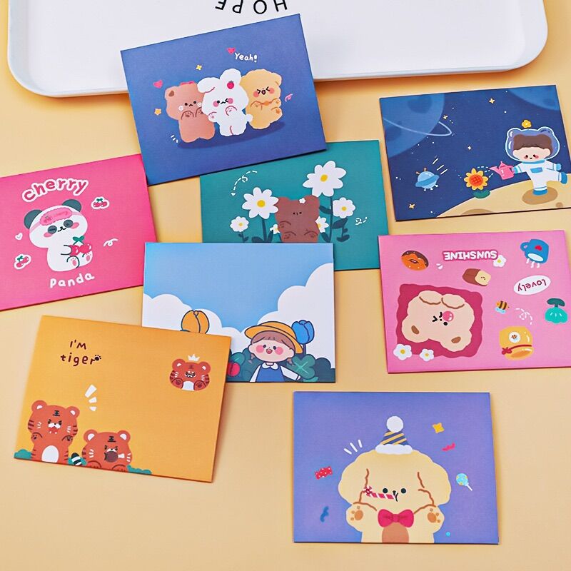 🌸Thiệp cảm ơn thiệp chúc mừng nhiều màu sắc dễ thương🌸