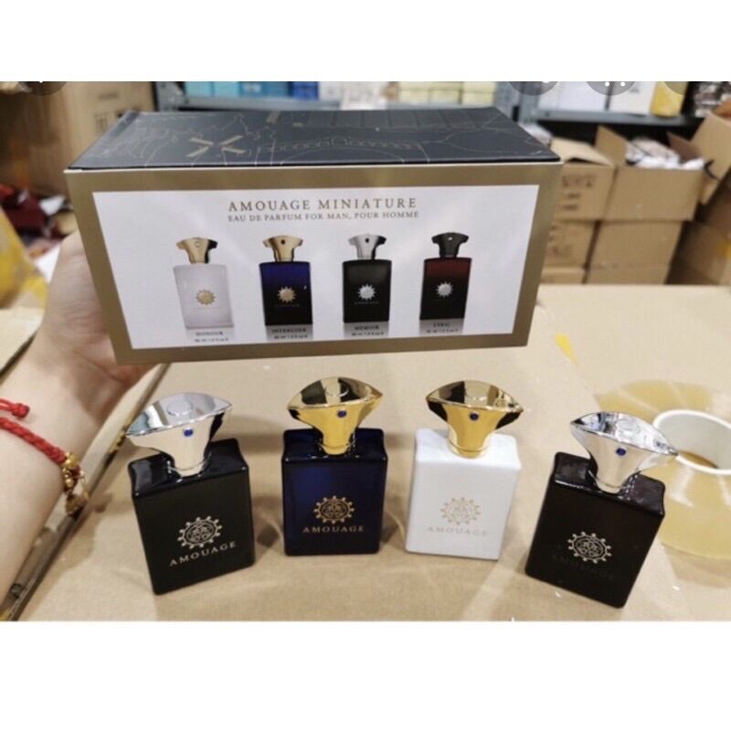 Đẳng cấp sang trọng bộ nước hoa Amouage miniature 4 chai, mỗi chai 30ml