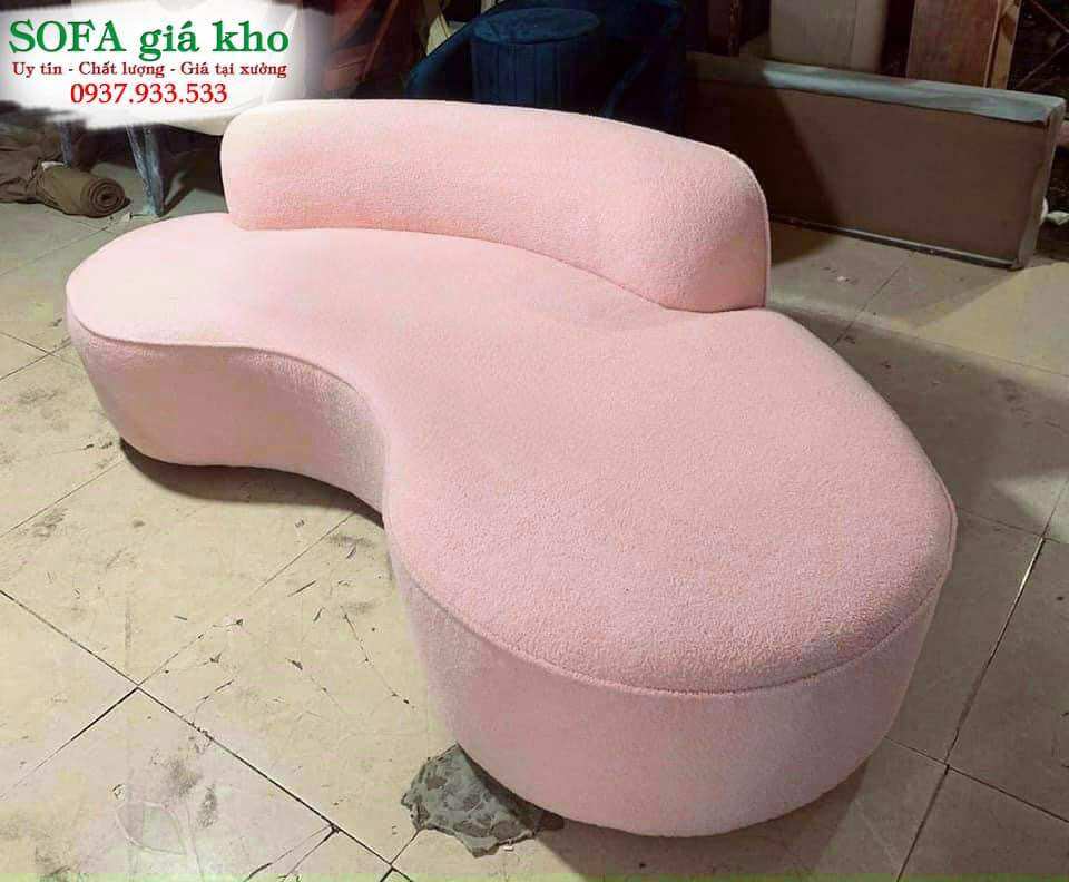 Sofa Băng Cong Vải Lông Cừu cao cấp