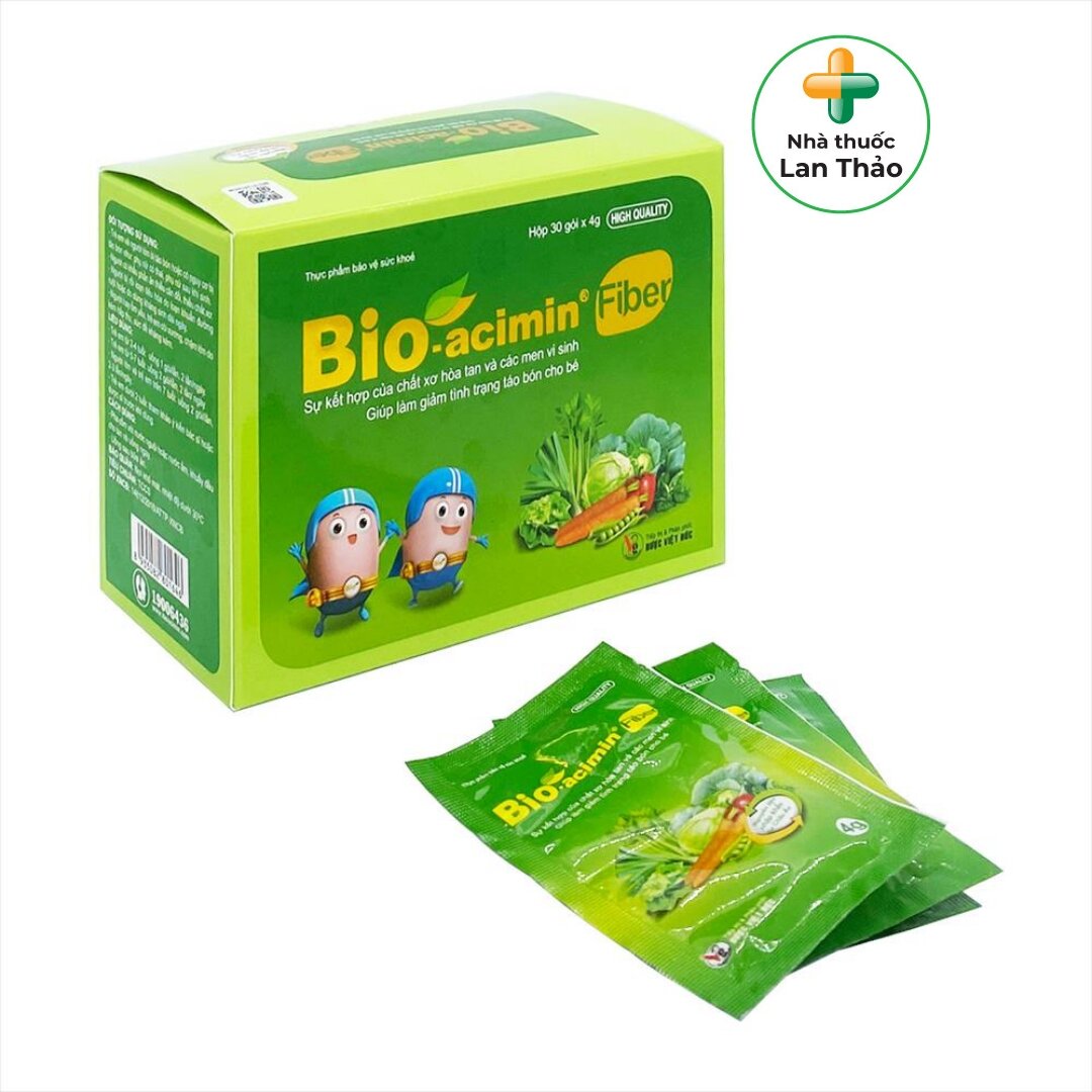 Cốm bio acimin fiber hộp 30 gói giúp giảm táo bón hiệu quả cho bé