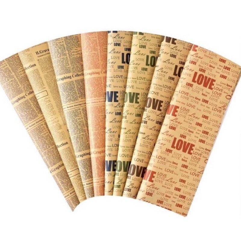 Set 10 tờ giấy báo gói hoa, gói quà