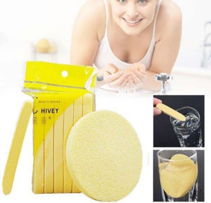 Bông nở rửa mặt, bịch 12 miếng