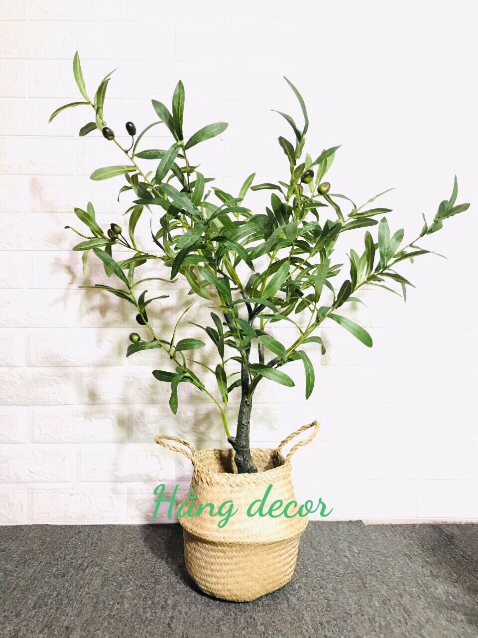 Cây giả cao cấp - cây oliu giả (size 85cm và 130cm) hằng decor
