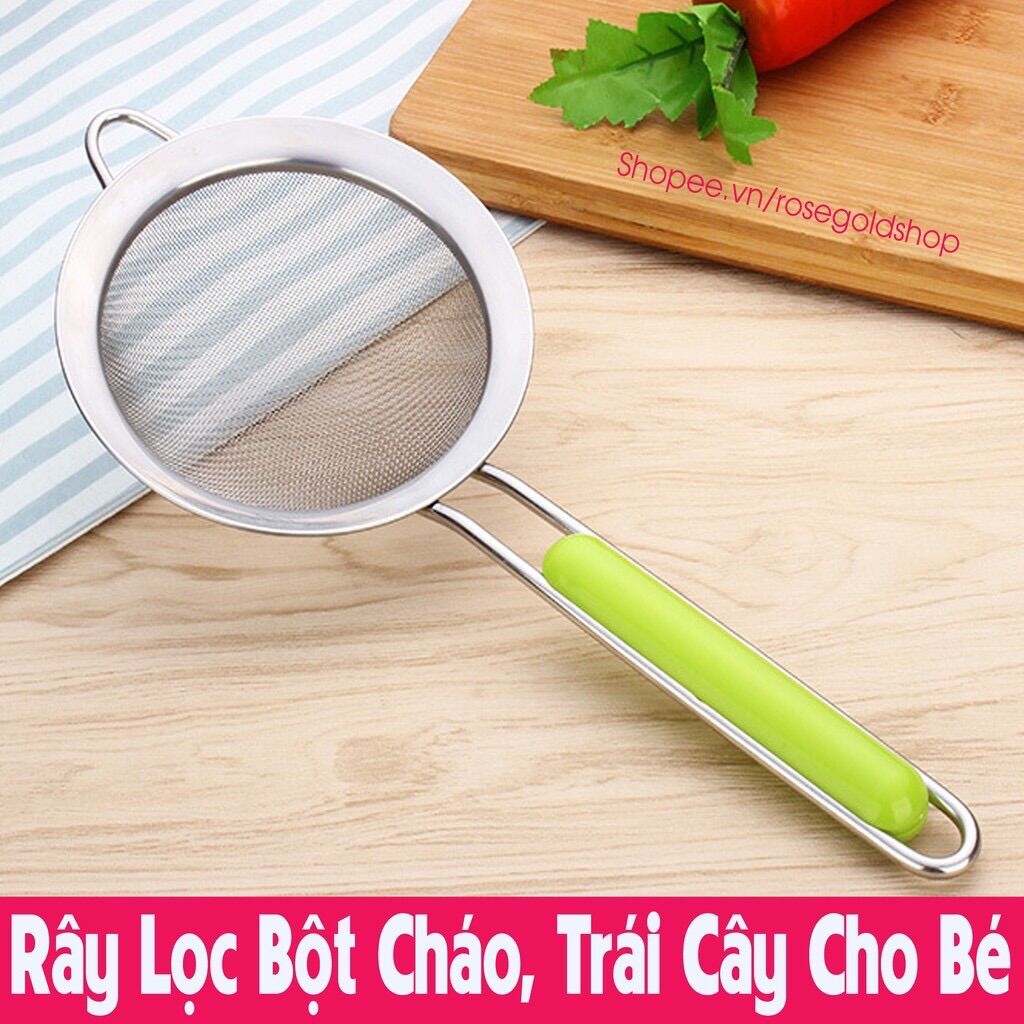 Rây lọc bột cháo cán xanh cho bé sz 12cm