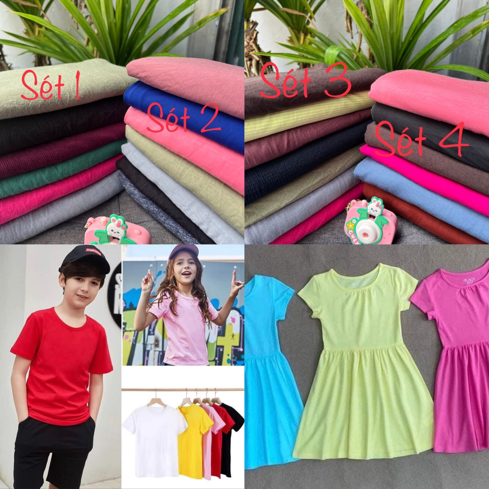 Sét thun 100% cotton 2c
