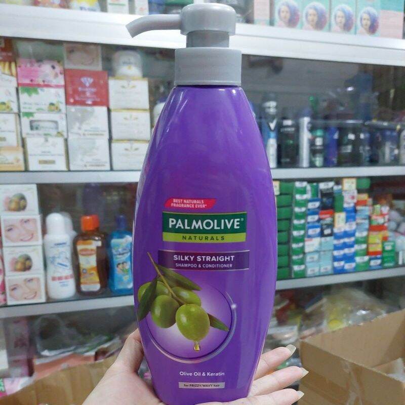 DẦU GỘI CHỨA XẢ PALMOLIVE VÒI 600ML VỚI TINH CHẤT ÔLIU, MƯỢT VÀ PHỤC HỒI TÓC