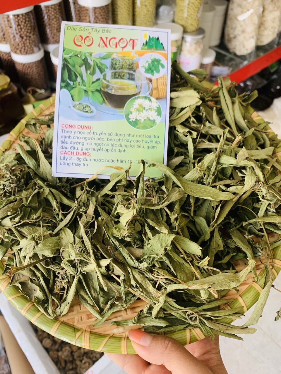Cỏ ngọt (nguyên lá không cành) sấy lạnh 100g