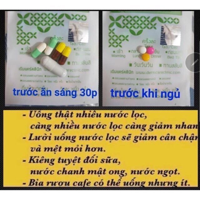 Giảm cân vip 8 yanhee thái lan 1 tuần ( tặng kèm 1 tuần detox thải mỡ  )