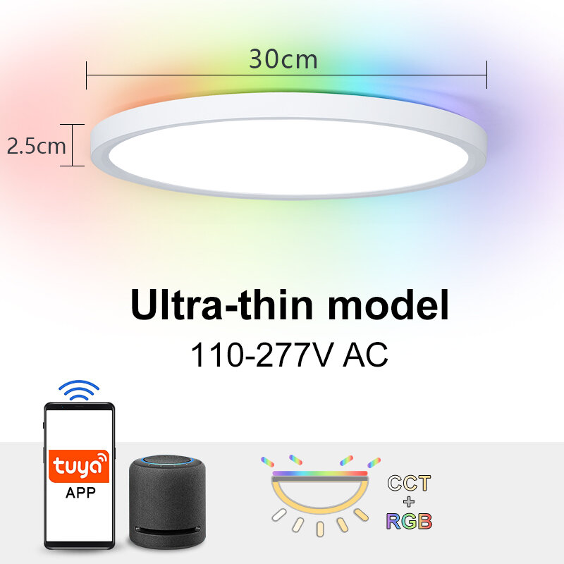 Marpou tuya ốp trần đèn đèn led ốp trần hiện đại rgb ứng dụng điều khiển giọng nói alexa google thông minh đèn led đèn cho phòng phòng ngủ