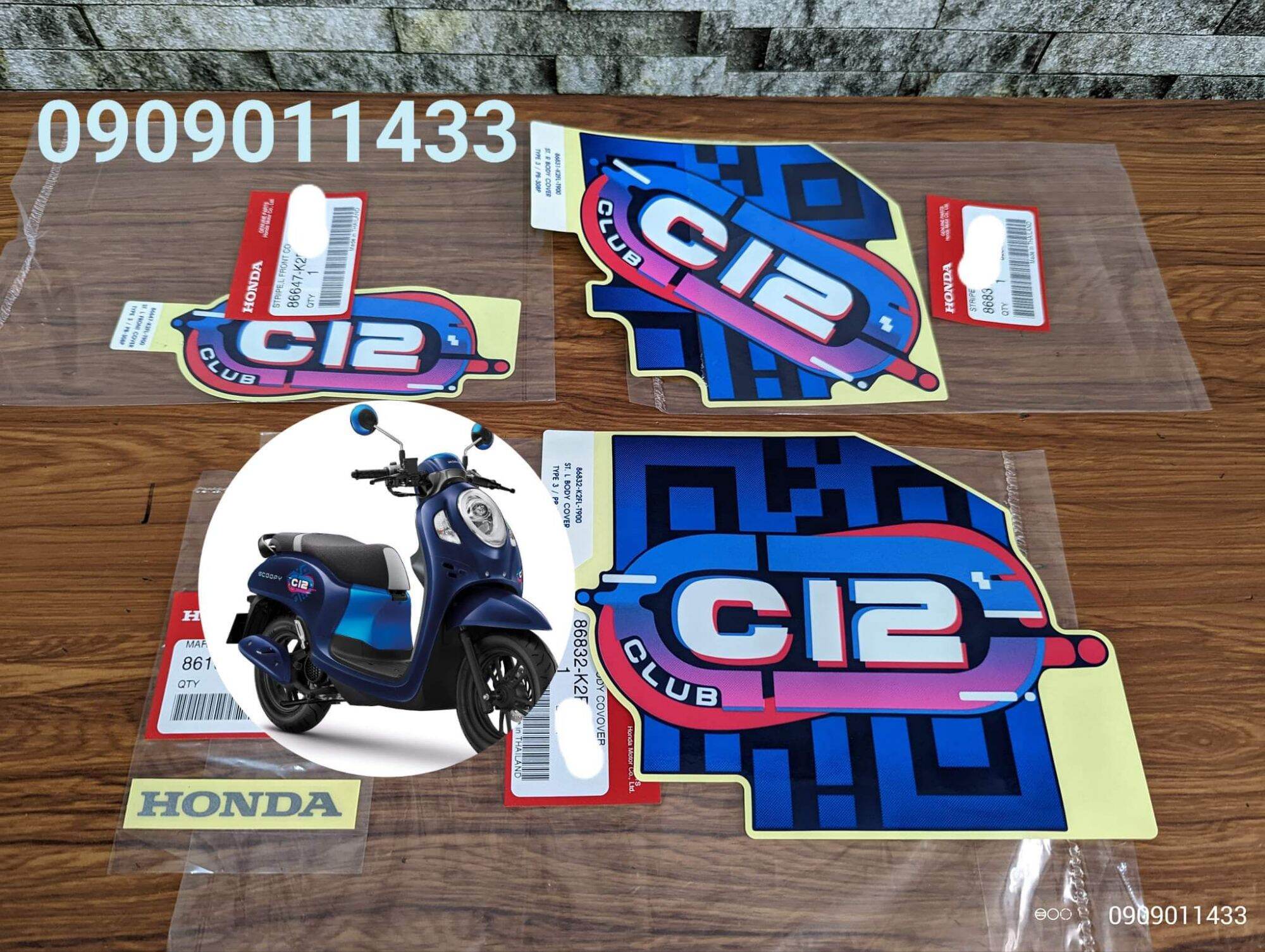 Bộ tem xe scoopy 2023 club12