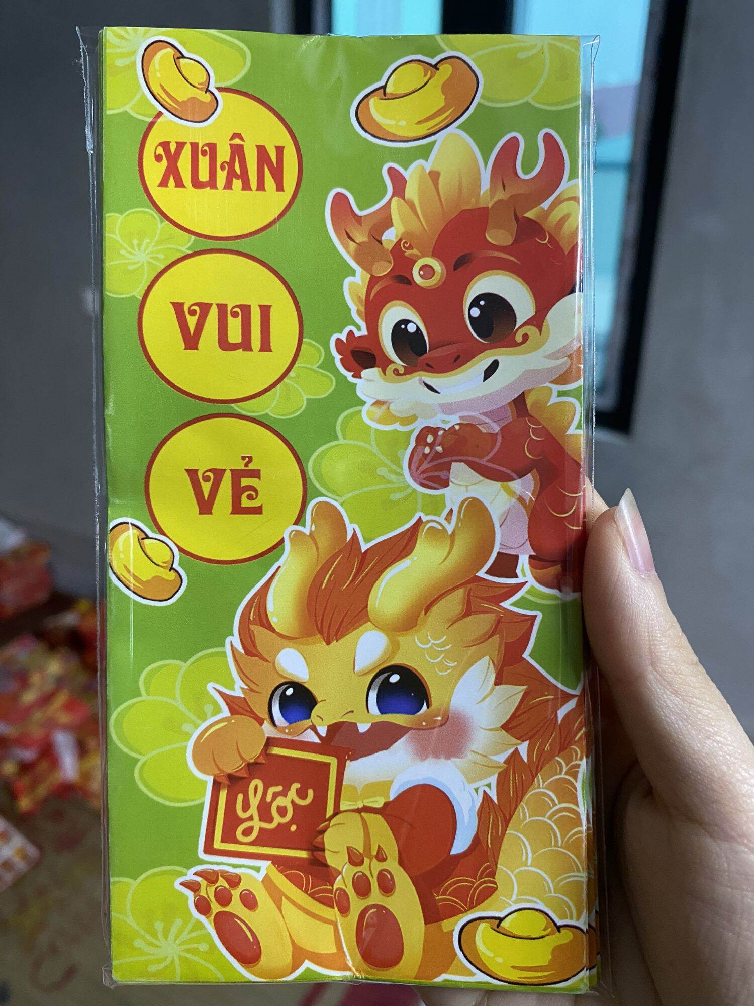 Lì xì tết Giáp Thìn 2024 mẫu mới độc lạ, đẹp 10 bao
