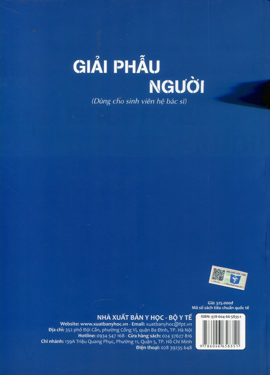 Sách - Giải phẫu người 2022 (Sách dùng cho sinh viên hệ bác sĩ đa khoa)