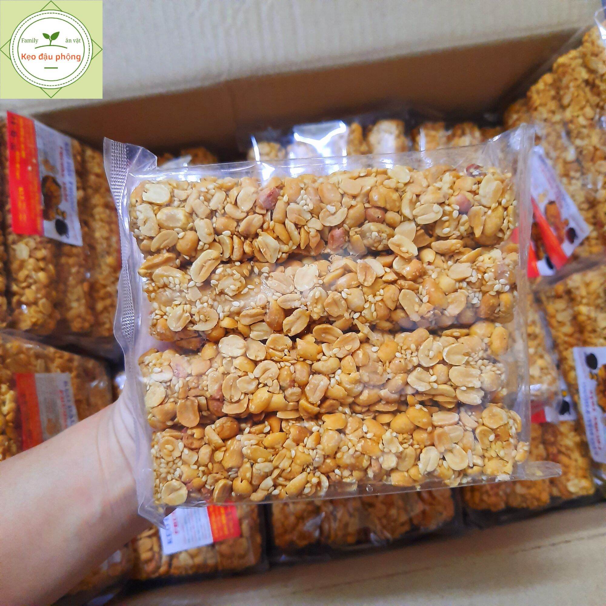 KẸO ĐẬU PHỘNG (thơm giòn) - 1bịch / 4 ống