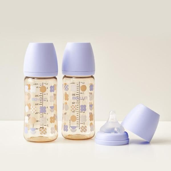 Bình sữa moyuum cỏ 4 lá tím 170ml/270ml cho bé