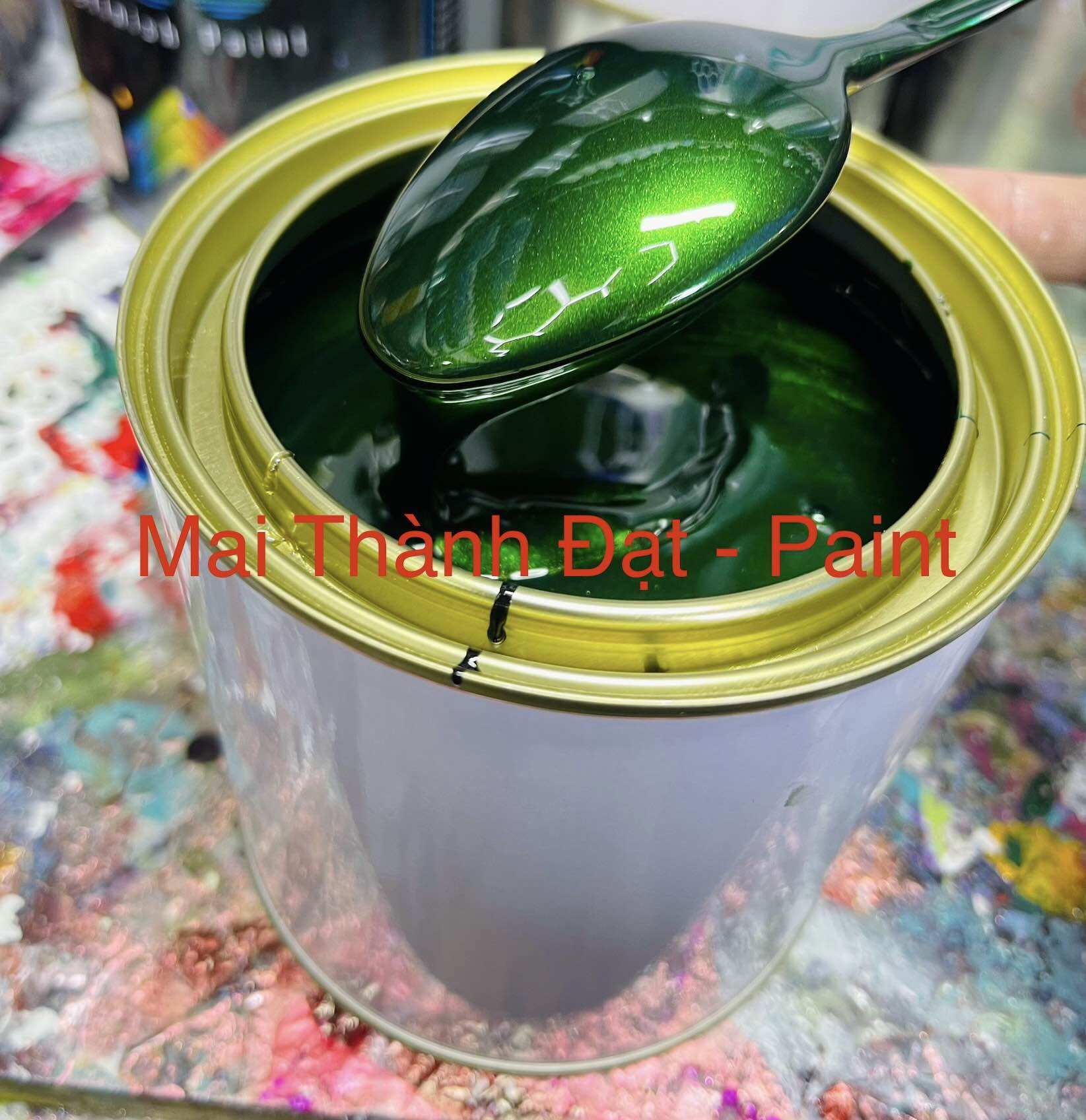 Màu Sơn Xanh Lục Camay Vàng Đậm Hệ 1K ( Sơn Oto Xe Máy )