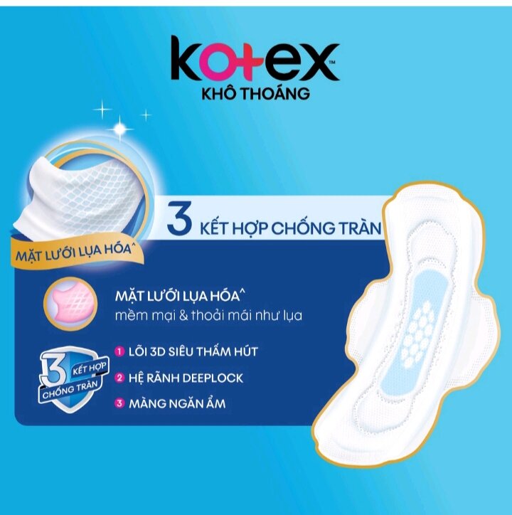 Băng Vệ Sinh Kotex Maxi Không cánh 8 miếng